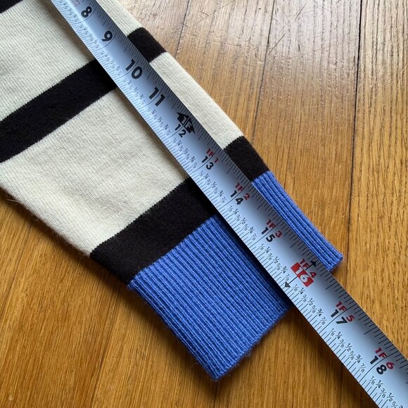 IV House Size L/XL Blue Black White Striped Oversized Boyfriend Cardigan Sweater - Picture 9 of 15